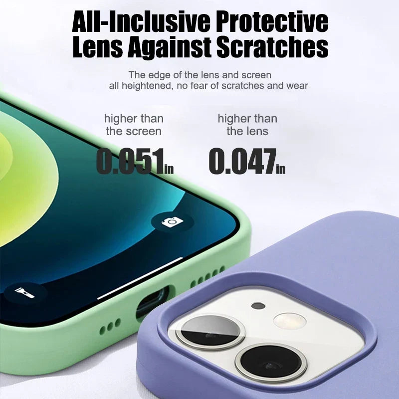 Luxury Liquid Silicone Phone Case for APPLE iPhone 11 13 12 14 15 16 Pro Max Cases for iPhone 15 Plus Shockproof Protector Cover