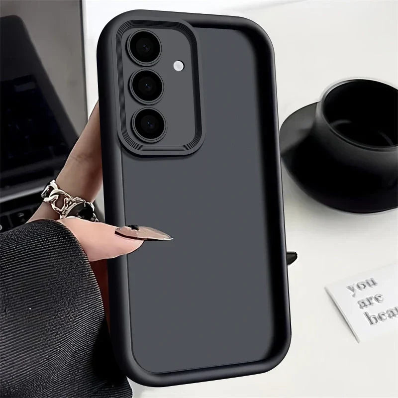 Candy Color Phone Case For Samsung S25 S24 S23 S22 Ultra Plus S21 S24 FE A55 A34 A15 A35 A52 A53 A54 A16 5G Soft Silicone Cover